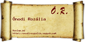 Ónodi Rozália névjegykártya