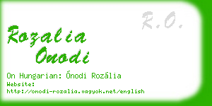 rozalia onodi business card